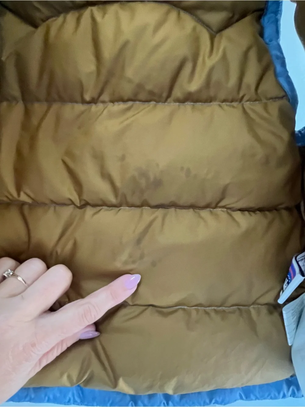 Patagonia Baby Bivy Down Vest Blue Colorblock 3Т ✨Flawed Gem✨
